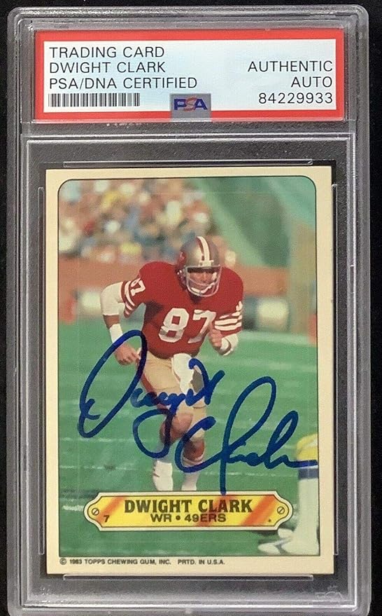 dwight clark signed football