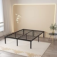 Maenizi 16 Inch Queen Bed Frame No Box Spring Needed, Heavy Duty Metal Queen Platform Bed Frame Support Up to 3000 lbs, Easy