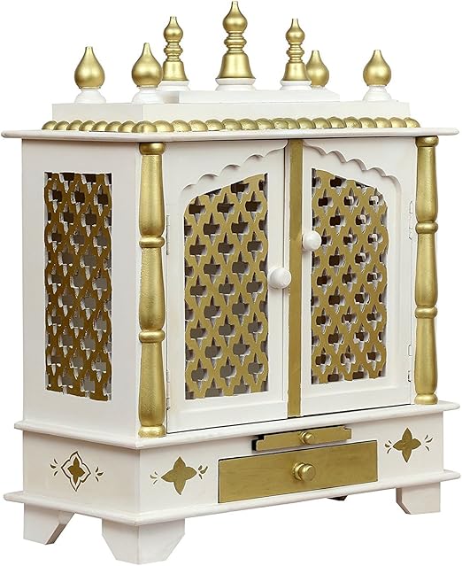 Amazon De Home Temple Wooden Temple Pooja Mandir For Home Navratre Diwali Festive Season Gifts
