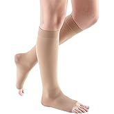 mediven Comfort for Women, 30-40 mmHg – Calf High Compression Stockings for Women, Open Toe Leg Circulation, Semi-Transparent Leg Support Compression Hosiery