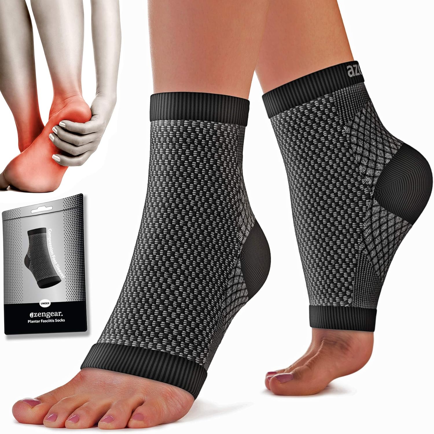 8-15 mmhg Athletic Sock Arch Support Flight Travel Nurses Compression ...