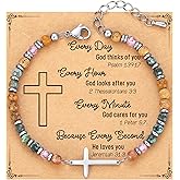 TONY & SANDY Valentines Day Gifts for Her, Christian Gifts for Women Cross Bracelet, Confirmation Baptism Easter Gift, Unique Gifts for Women Birthday Christmas