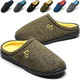 Men's Cozy House Slippers Indoor Shoes Memory Foam Insoles & Rubber Soles
