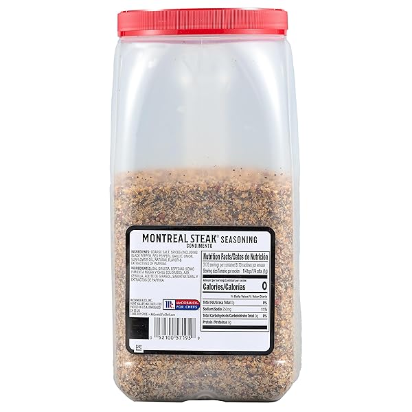 MCCORMICK GRILL MATES MONTREAL STEAK SEASONING, 7 LB – ONE 7 POUND CONTAINER MONTREAL STEAK RUB SEASONING, IDEAL FOR STEAKS, RIBS, BURGERS AND VEGETABLES FOR A ZESTY FLAVOR