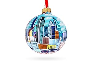 BESTPYSANKY London City, Great Britain Glass Ball Christmas Ornament 3.25 Inches