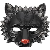 NUOBESTY Lion Mask Animal Half Mask Novelty Halloween Masquerade Cosplay Costume Prop for Halloween Party Supplies