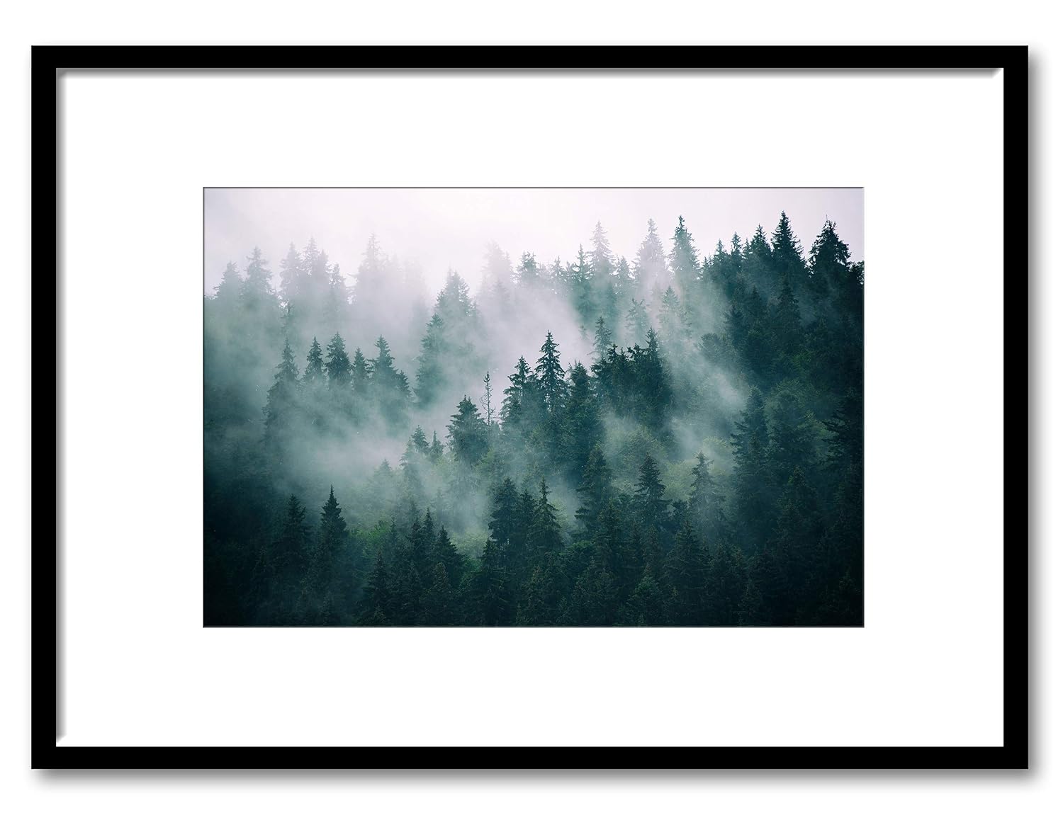 Amazon.com: Nature Wall Decor | Misty Forest Landscape Wall Art