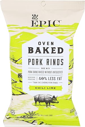 Amazon Com Epic Provisions Oven Baked Chile Lime Pork Rinds 2 5 Oz