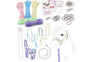 kullaloo DIY Hobby Horse Halter Kit ✦ Make Stick Horse Head Collars, Rope Halters & Reins ✦ Includes Digital Instructions (PDF) ✦ Pastel