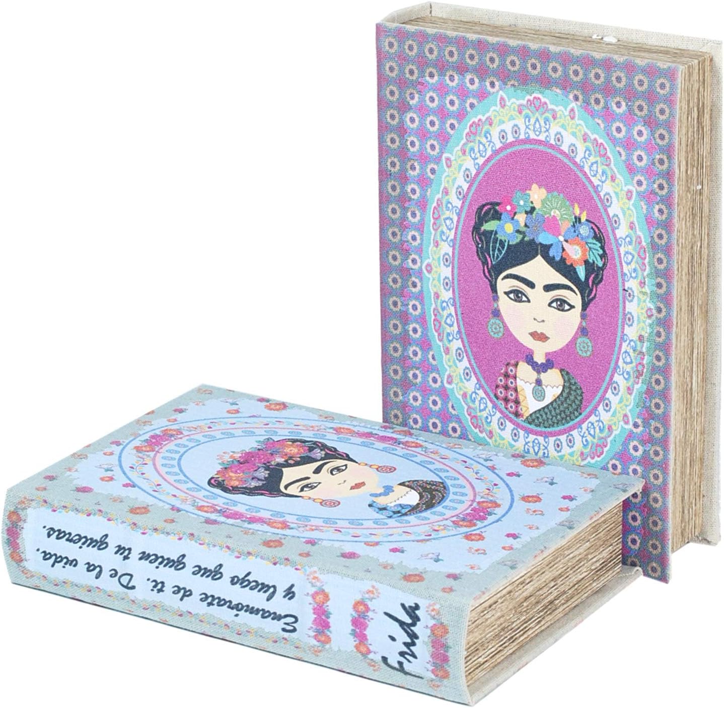 Vidal Regalos Caja Forma Libro x2 Frida Kahlo Madera 24 cm: Amazon.es: Hogar