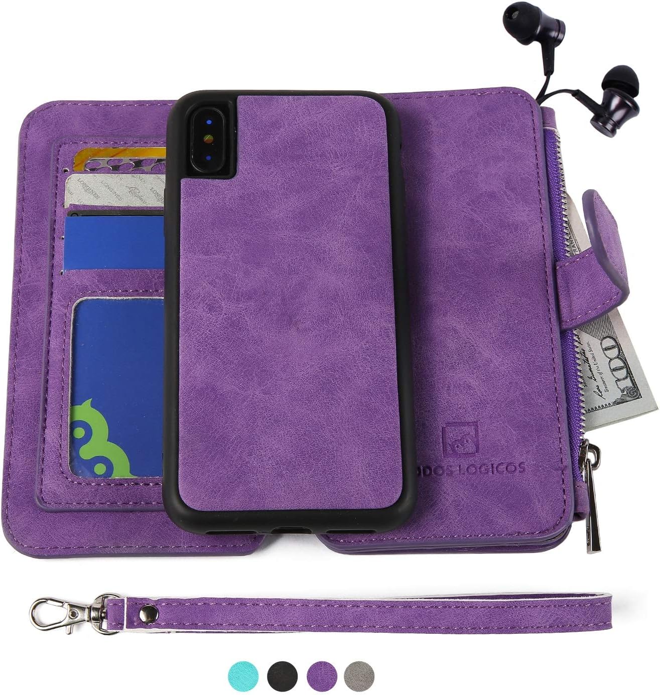Best lg v30 wallet zipper case