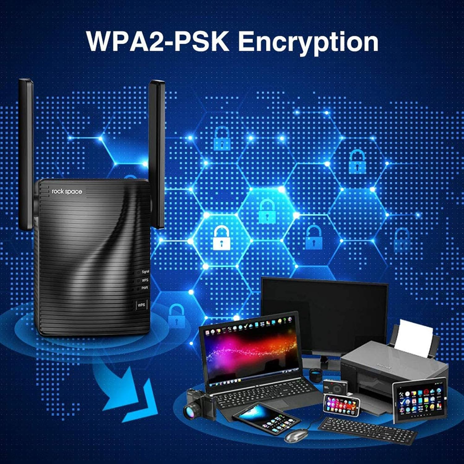 WiFi Repeater-WiFi Range Extender, Dual Band High Speed up to 1200Mbps, 360° Wide Coverage Eliminate WiFi Dead Zones, Support WPS One Button Setup with 2 External Antennas(2020 Upgraded Version): Computers & Accessories