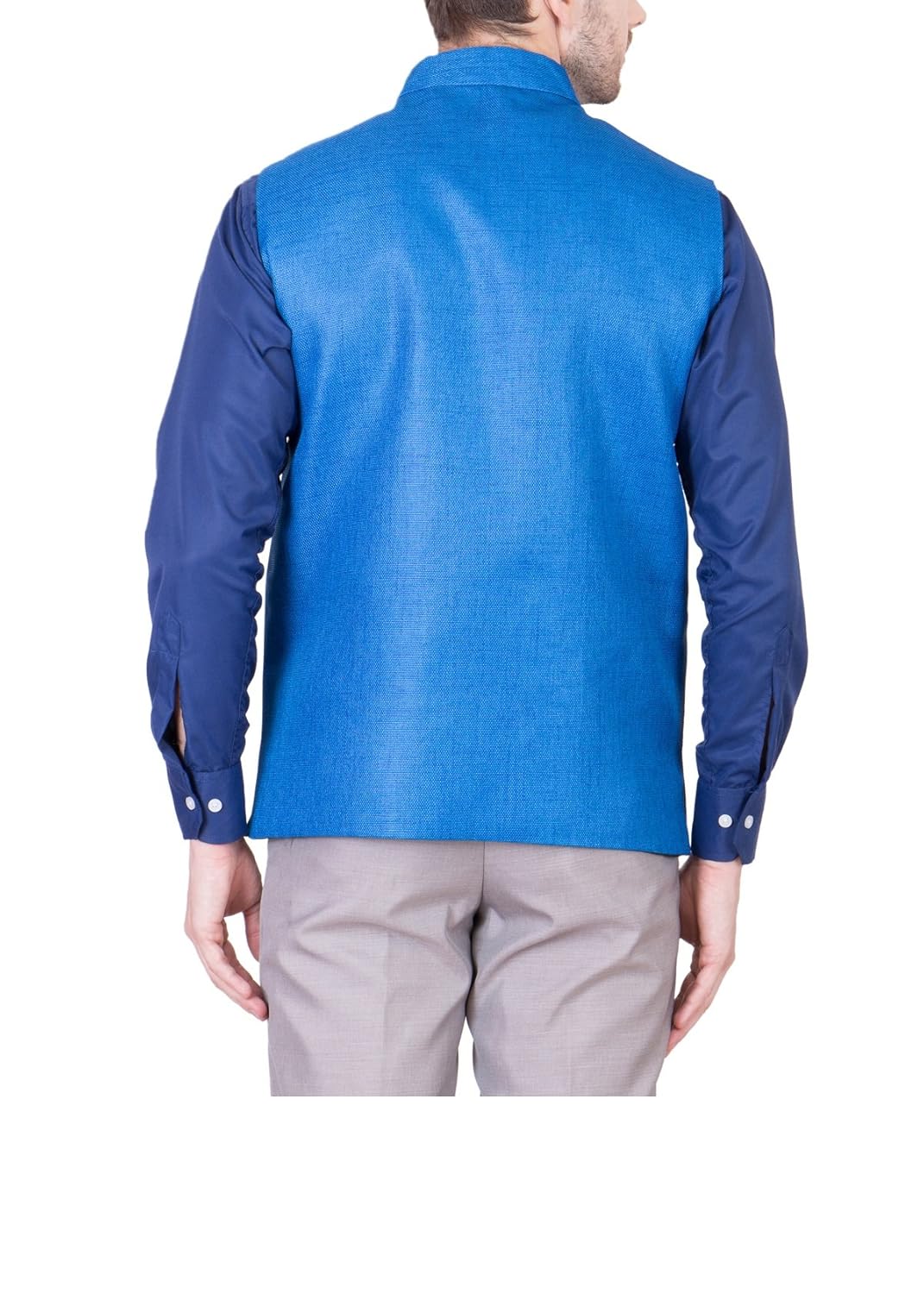 akaas men's jute nehru jacket