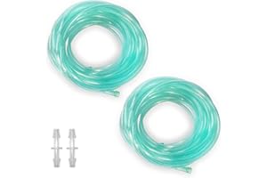 HEALVA 2 Pack, Each 32.8 ft (10 Meter) Long Oxygen Tubing | Air Tubing, Universal Interface, with Connector