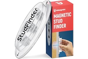 HMMAGNETS Powerful Magnetic Stud Finder (Upgraded Version) Reinforced with 3 Neodymium Magnets - Durable, No-Battery Stud Detector Tool – Deep Detection of Wood & Metal Studs in Drywall (Not for Plaster Walls)