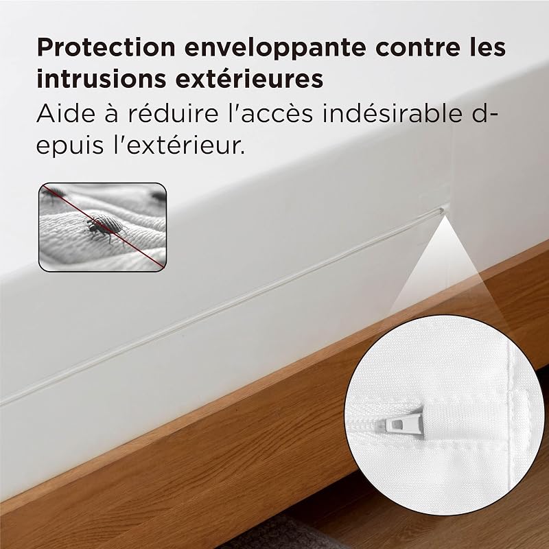 Housse Matelas 140x190x30 cm - Anti-Punaises Alèse imperméable