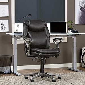 Serta Air Health and Wellness Mid-Back Office Chair, Black