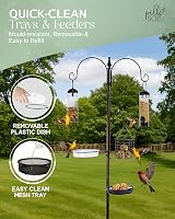 Pelle & Sol Bird Feeder Station with 3 Feeders 2 Dishes Garden view 6