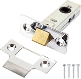 White Hinge Nickel Internal Door Latch 64mm 2.5" Silver Chrome Finish view 2