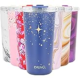 Drinco - 20 oz Stainless Steel Tumbler | Double Walled Vacuum Insulated Mug With Lid, 2 Straws, For Hot & Cold Drinks (20oz North Star)