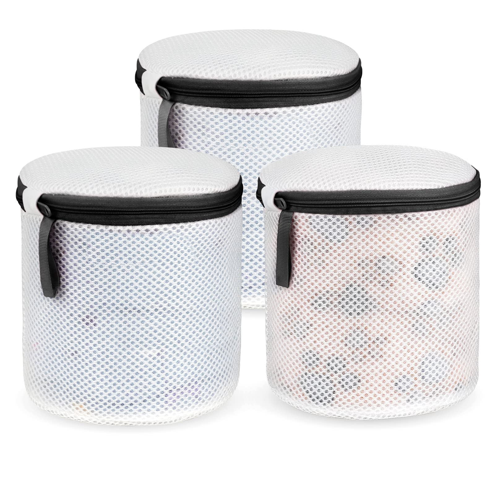 Flintronic Mesh Laundry Bags - 3pcs Bra Wash Bags with Zips for Delicates