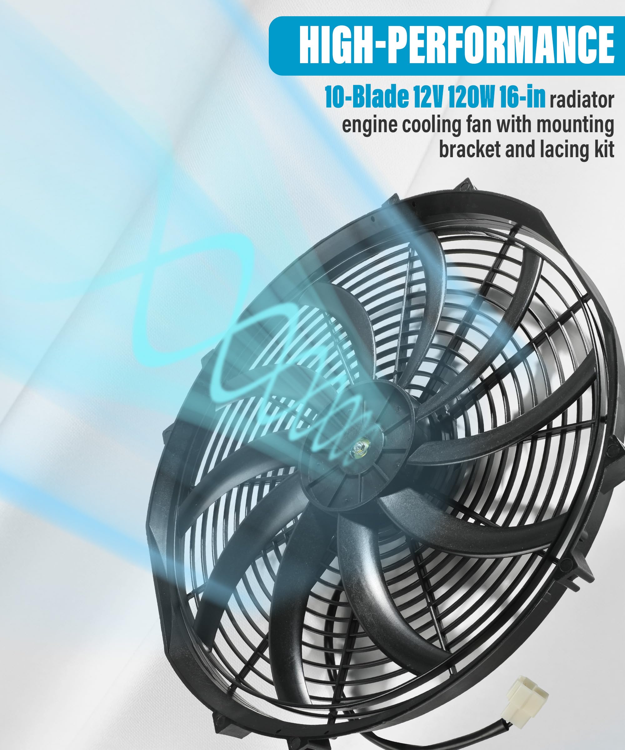 thumbnail image 2 of ECCPP Electric Radiator Cooling Fan – 2002–2005 Kia Sedona, Driver Side, 12V, 1350 CFM 2 of 6