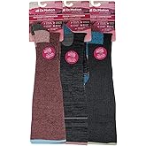 Dr. Motion Compression Knee High Socks (3 Pairs), Arch Support Outdoor Running Hiking Socks for Women