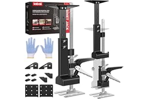 Kolvoii 2 Pack Cabinet Jacks, Multi-Function Hand Lifting Jack Tool, Up to 23.4 Inch Height Adjustment, Labor Saving Arm Jack, Third Hand Support System for Installing Cabinets