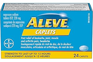ALEVE Pain Relief Caplets, Up To 12-Hour Relief, Naproxen Sodium 220mg, 24 Caplets