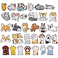 Nicime 33pcs Cat Dog Paw Patches for Clothes, Iron on/Sew on Embroidery Applique, Decorative Cat Dog Paw Patch for Dresses Jeans Hats Shoes Shirts Jackets