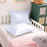 NTBAY 2 Pack 500 Thread Count Egyptian Cotton Toddler Pillowcases 40x60 White view 6
