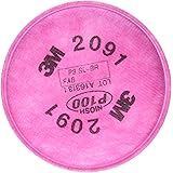 3M particulate filters P100 #2091/07000 , Pink, 2 Count