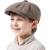Jastore Kids Boys Vintage Newsboy Cap Tweed Flat Boys Vintage Beret Cabbie Hat Pageboy Caps