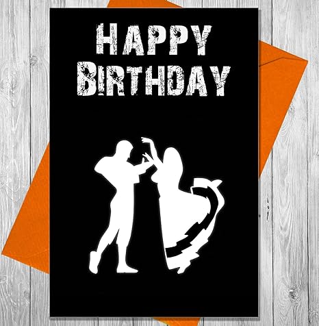 Carte D Anniversaire Piste De Danse Danseuse Effet Tableau Noir Unique Carte De Vœux Amazon Fr Cuisine Maison