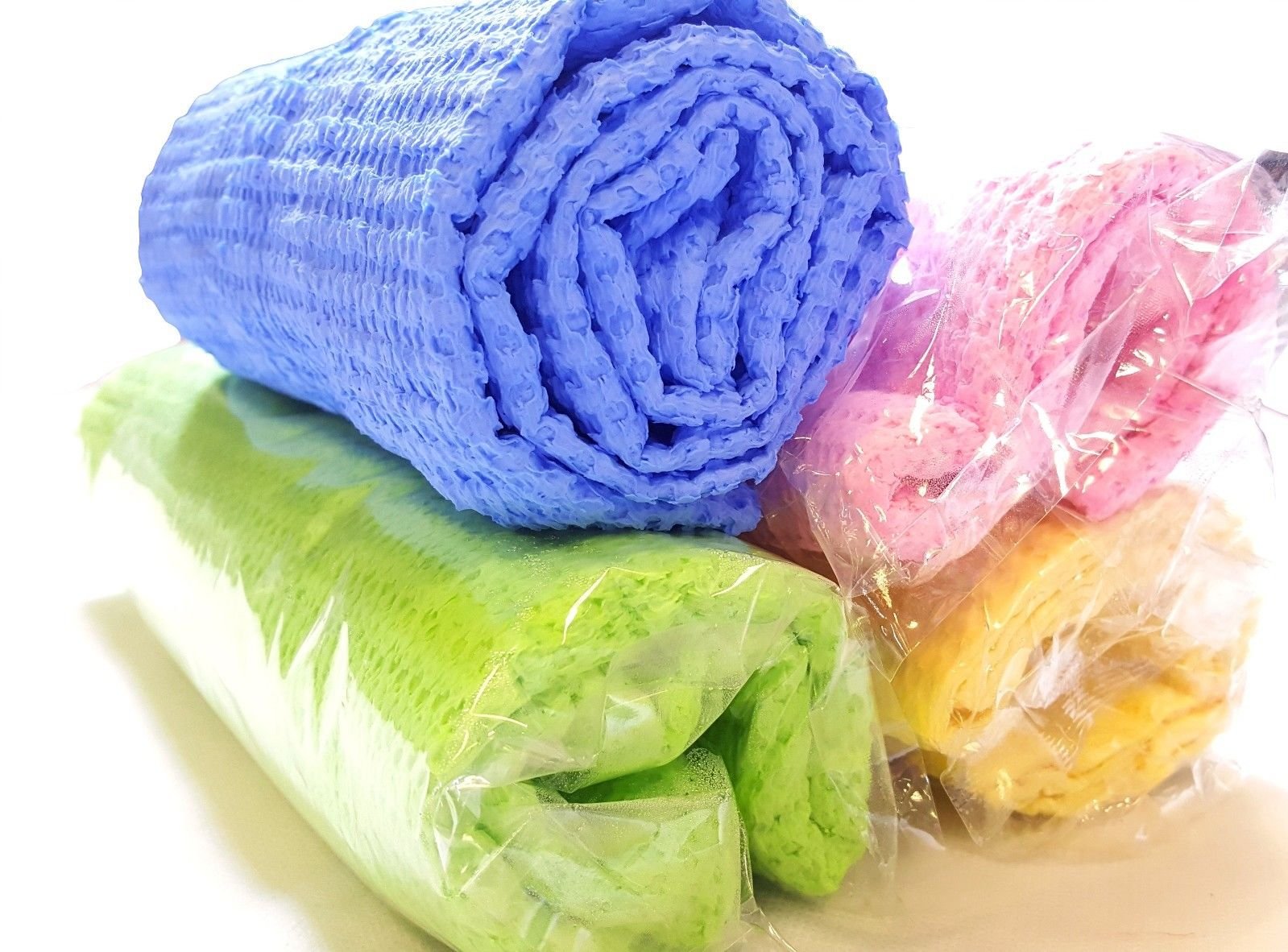 4clean Multi-purpose Super Absorbent lint-free Synthetic Chamois Magic Drying Towel Quiq Drying pack of 2 (Green)