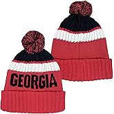 Ofxxu College Team Color Beanie - Fashion Knit Pom-Pom Hat Soft Headwear Cuffed Winter Hat Sport Fans Gift for Men Women Kids