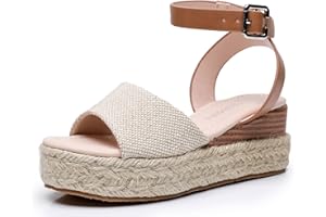 Apakowa Girls Sandals Flatform Wedge Open Toe Summer Sandals Shoes Little Big Kid Flower Girl Heels Dress Shoes (Little Kid/Big Kid)