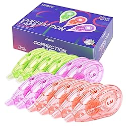 Vobou White Correction Tape, Easy To Use Applicator