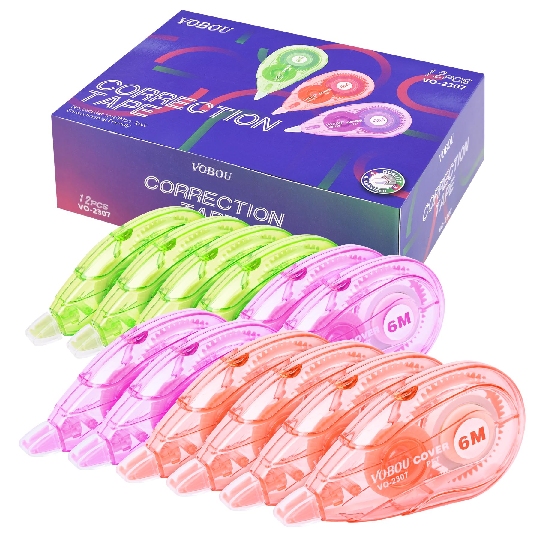 Vobou White Correction Tape, Easy To Use Applicator