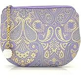 Handmade Rosary Pouch Women Coin Purse Silk Jewelry Bag Brocade Zipper Wallet - Plum