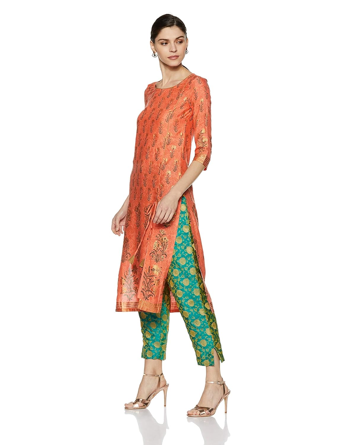 aurelia women's pleated kurta