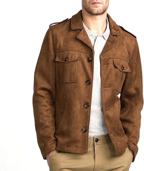 Amazon World Of Leather メンズ ブラウン スエード レザー ブレザー カジュアルジャケット Us サイズ Xl44 カラー ブラウン コート ジャケット 通販