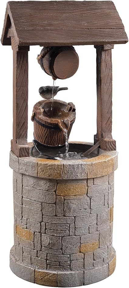 Peaktop Fontaine D Eau De Puits De Jardin De Decoration D Exterieur Caracteristique D Eau De Fontaine Vfd12 Amazon Fr Jardin