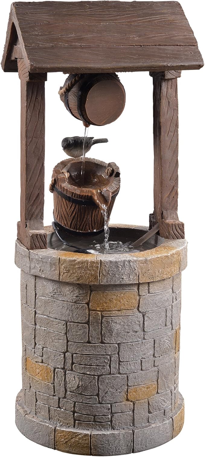 Peaktop Fontaine D Eau De Puits De Jardin De Decoration D Exterieur Caracteristique D Eau De Fontaine Vfd8212 Amazon Fr Jardin