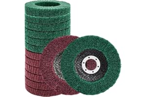 Suwimut 12 Pieces Flap Discs 4 1/2 Inch for Angle Grinder 180/320 Grit, Angle Grinder Sanding Disc Abrasive Flap Disk for Metal Wood Grinding Sanding Scouring Pad Polishing Wheel Paint Rust Remover