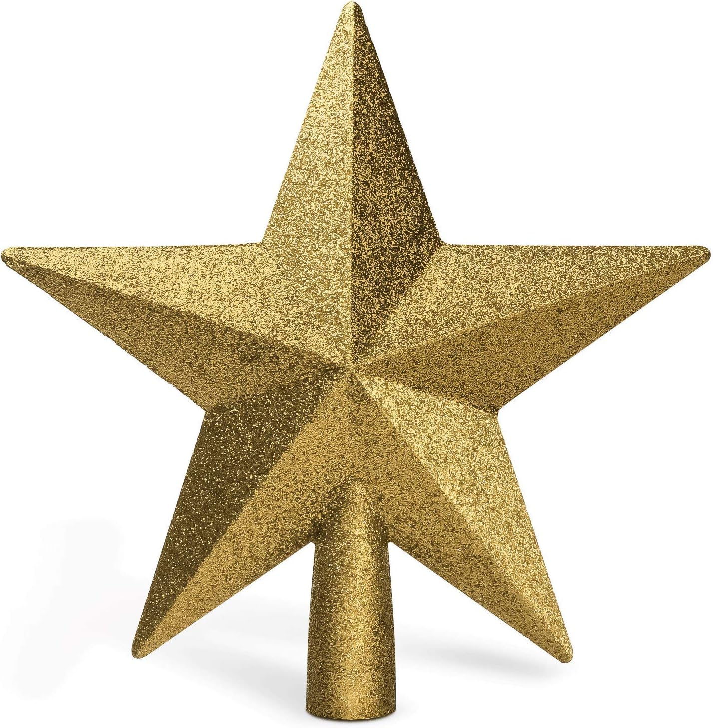 Balhvit 3D Glitter Christmas Tree Topper Shatter-Proof Christmas Tree Decoration Star Tree Topper for Holiday Ornament or Home Decor
