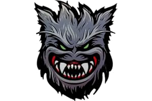 VATH Spitfire Flame Head Werewolf Sticker 60mmW x 72mmH / 2 7/8" H x 2 3/8" W [C57]