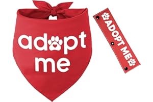 YROVWENQ 2 Pieces Adopt Me Scarf Red Bandana with Adopt Me Dog Red Leash Wrap for Dog Lovers Owner Pet Birthday Gift