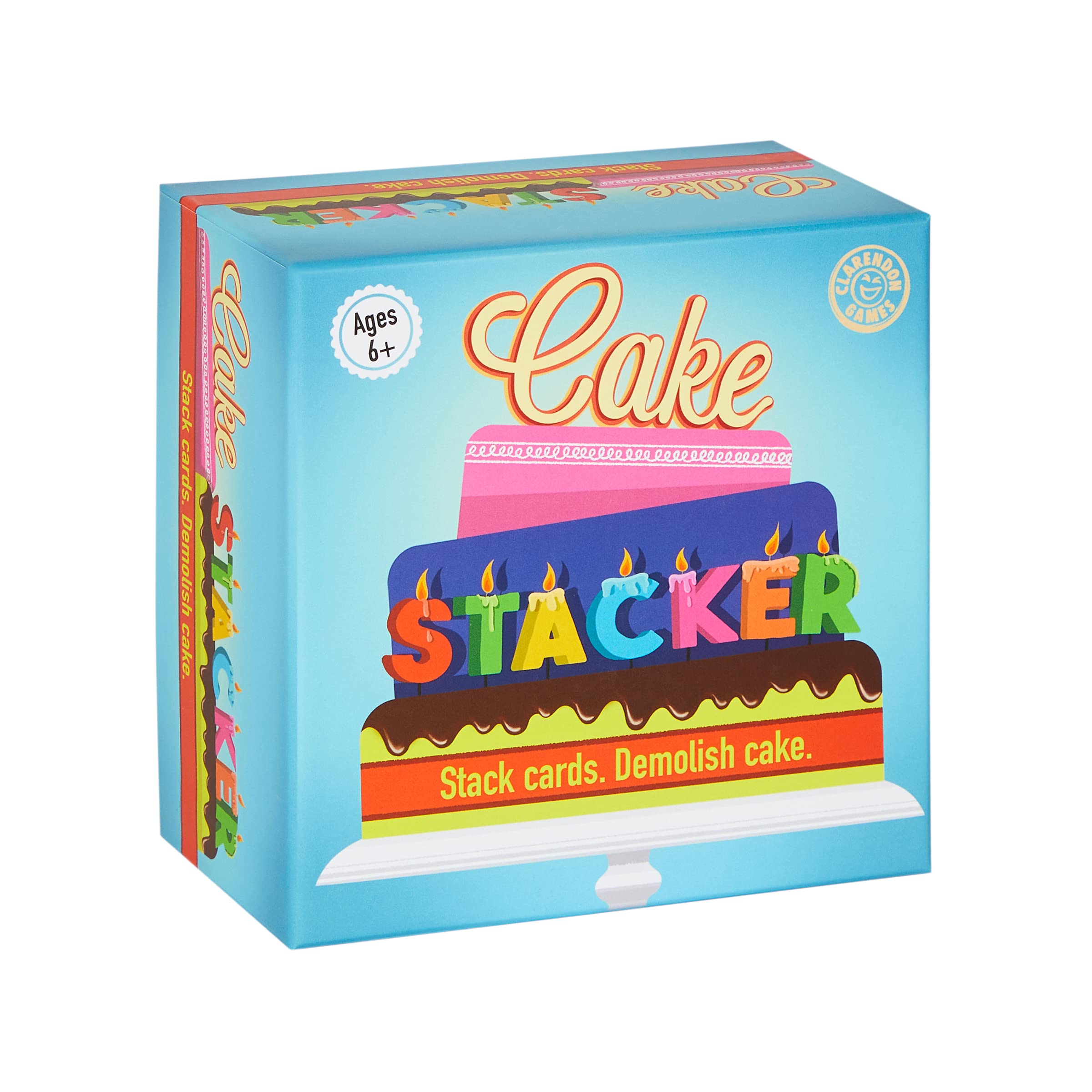 Clarendon Games Cake Stacker - Fast-Paced Card Game for Family Fun - Cake Cards - Ideal for 2 to 4 Players - Quick to Learn, 20 Minutes Playtime - Race to Stack Your Way to Victory!