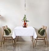 Utopia Kitchen Rectangle Tablecloth 150x300 cm Pack of 2 White view 8